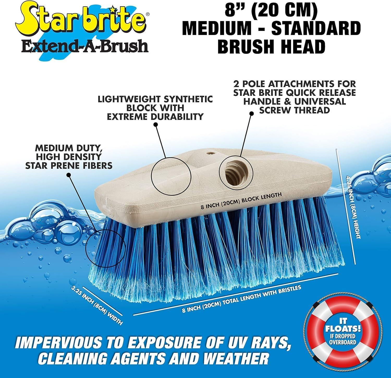 image:imageSTAR BRITE Boaters Combo Set Boat Brush Boat Hook Telescoping Handle Boat Scuff Eraser 2 Pack amp Giant SpongeBlue Medium