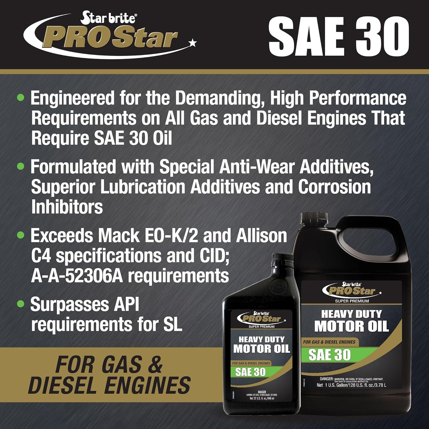 image:imageSTAR BRITE Pro Star Super Premium Motor Oil SAE 15W40 High Performance HeavyDuty Engine Protection Meets API CI CJ4 amp MoreSAE 30