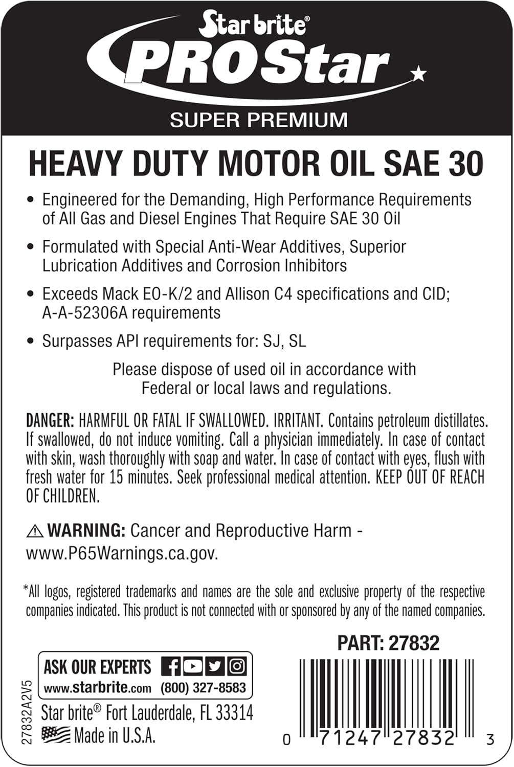 image:imageSTAR BRITE Pro Star Super Premium Motor Oil SAE 15W40 High Performance HeavyDuty Engine Protection Meets API CI CJ4 amp MoreSAE 30