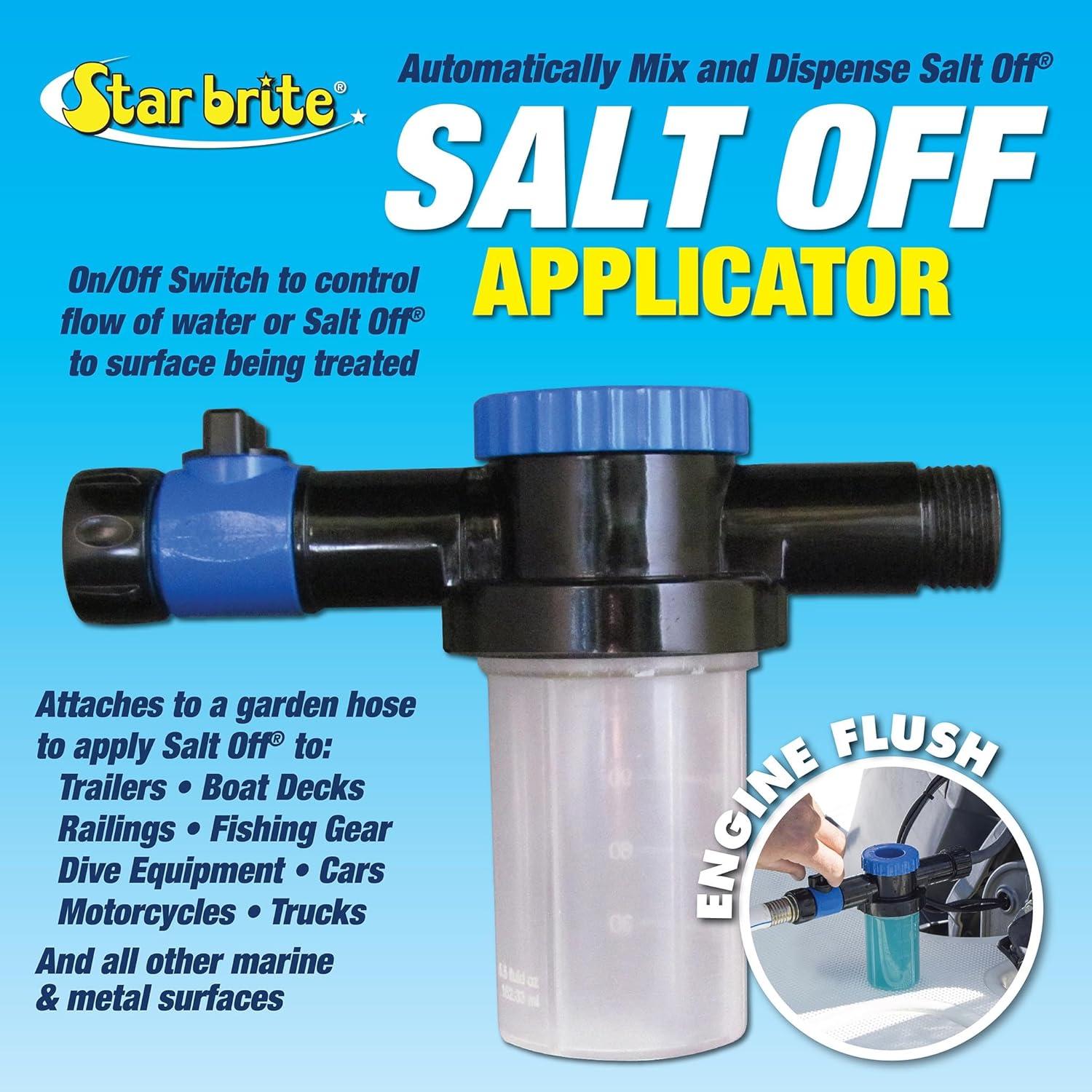 image:imageSTAR BRITE Salt Off Kit Applicator amp 32 OZ Concentrate for Marine Engine Flush amp Salt Removal on Boats Trailers Fishing Gear Dive Equipment and MoreMixerApplicator