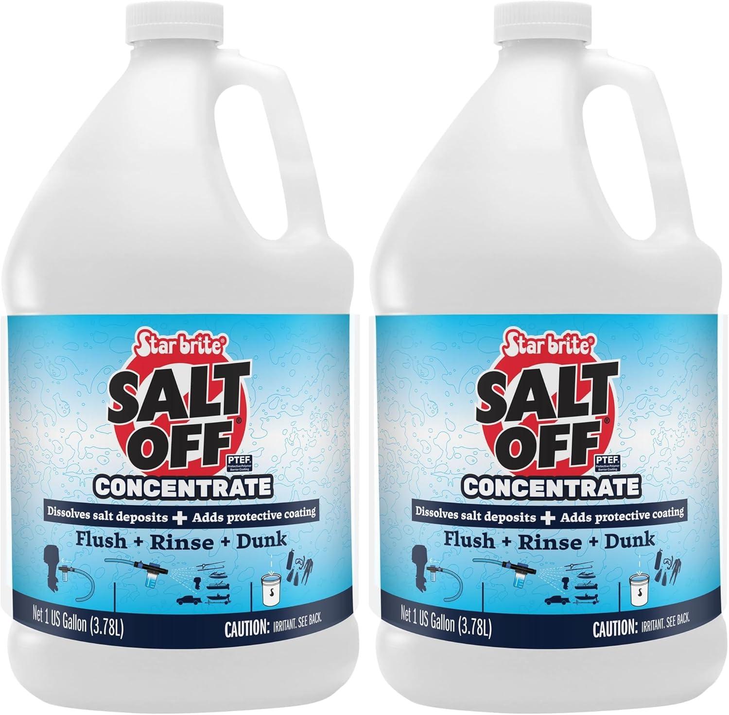 image:imageSTAR BRITE Salt Off Kit Applicator amp 32 OZ Concentrate for Marine Engine Flush amp Salt Removal on Boats Trailers Fishing Gear Dive Equipment and More1 Gallon Concentrate