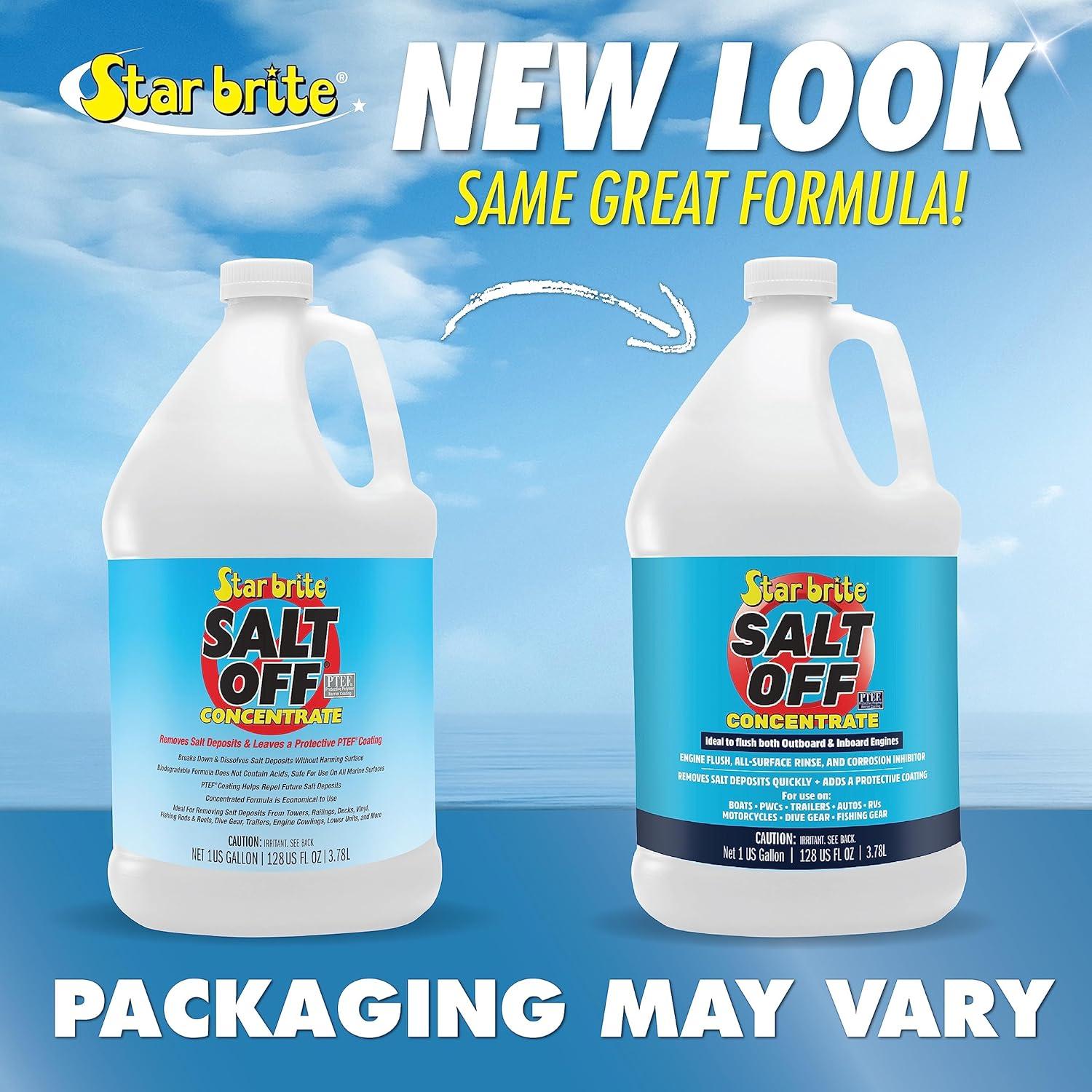 image:imageSTAR BRITE Salt Off Kit Applicator amp 32 OZ Concentrate for Marine Engine Flush amp Salt Removal on Boats Trailers Fishing Gear Dive Equipment and More1 Gallon Concentrate