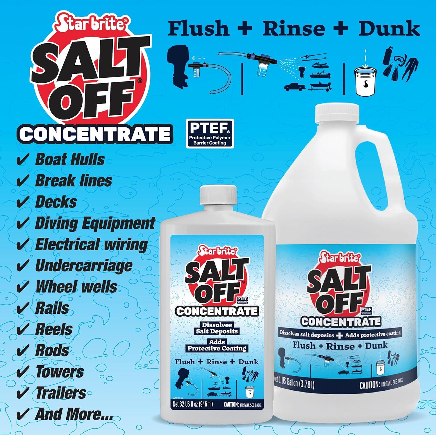 image:imageSTAR BRITE Salt Off Kit Applicator amp 32 OZ Concentrate for Marine Engine Flush amp Salt Removal on Boats Trailers Fishing Gear Dive Equipment and More1 Gallon Concentrate