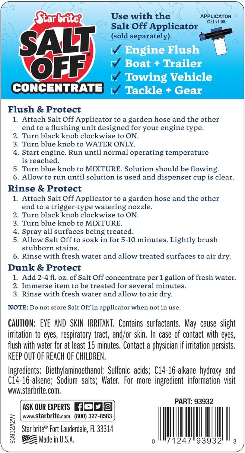 image:imageSTAR BRITE Salt Off Kit Applicator amp 32 OZ Concentrate for Marine Engine Flush amp Salt Removal on Boats Trailers Fishing Gear Dive Equipment and More32 Oz Concentrate