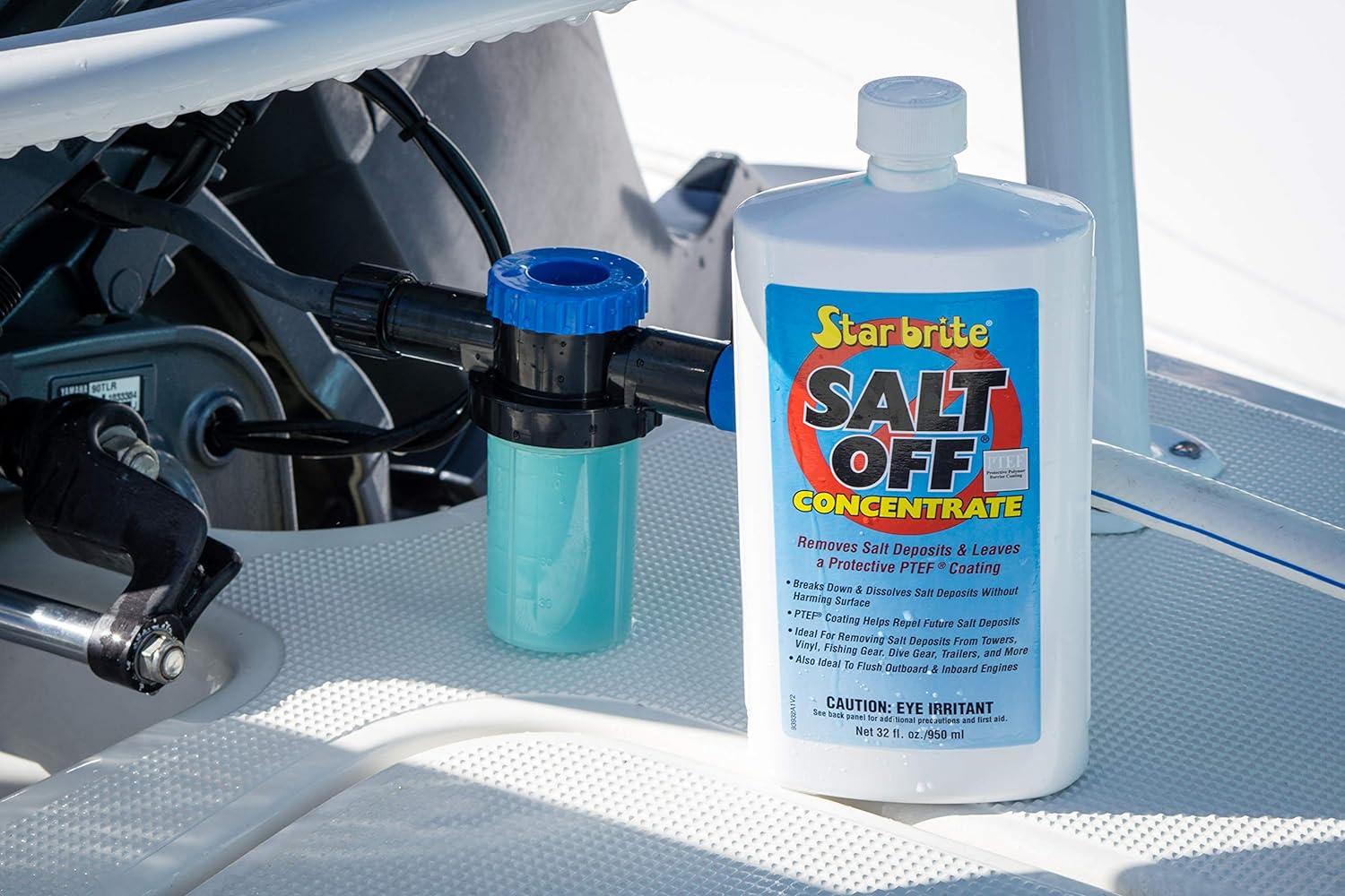 image:imageSTAR BRITE Salt Off Kit Applicator amp 32 OZ Concentrate for Marine Engine Flush amp Salt Removal on Boats Trailers Fishing Gear Dive Equipment and More32 OZ Kit