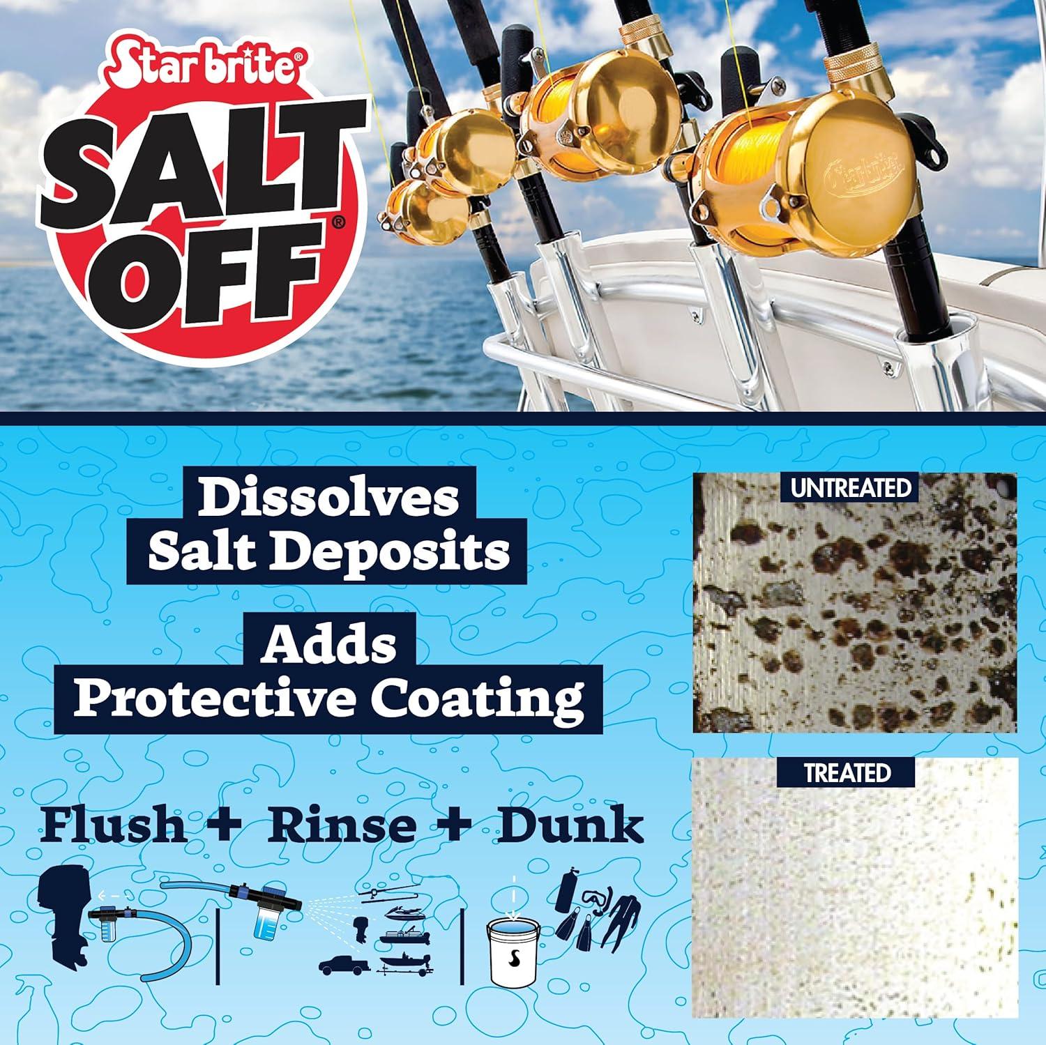 image:imageSTAR BRITE Salt Off Kit Applicator amp 32 OZ Concentrate for Marine Engine Flush amp Salt Removal on Boats Trailers Fishing Gear Dive Equipment and More1 Gallon Concentrate