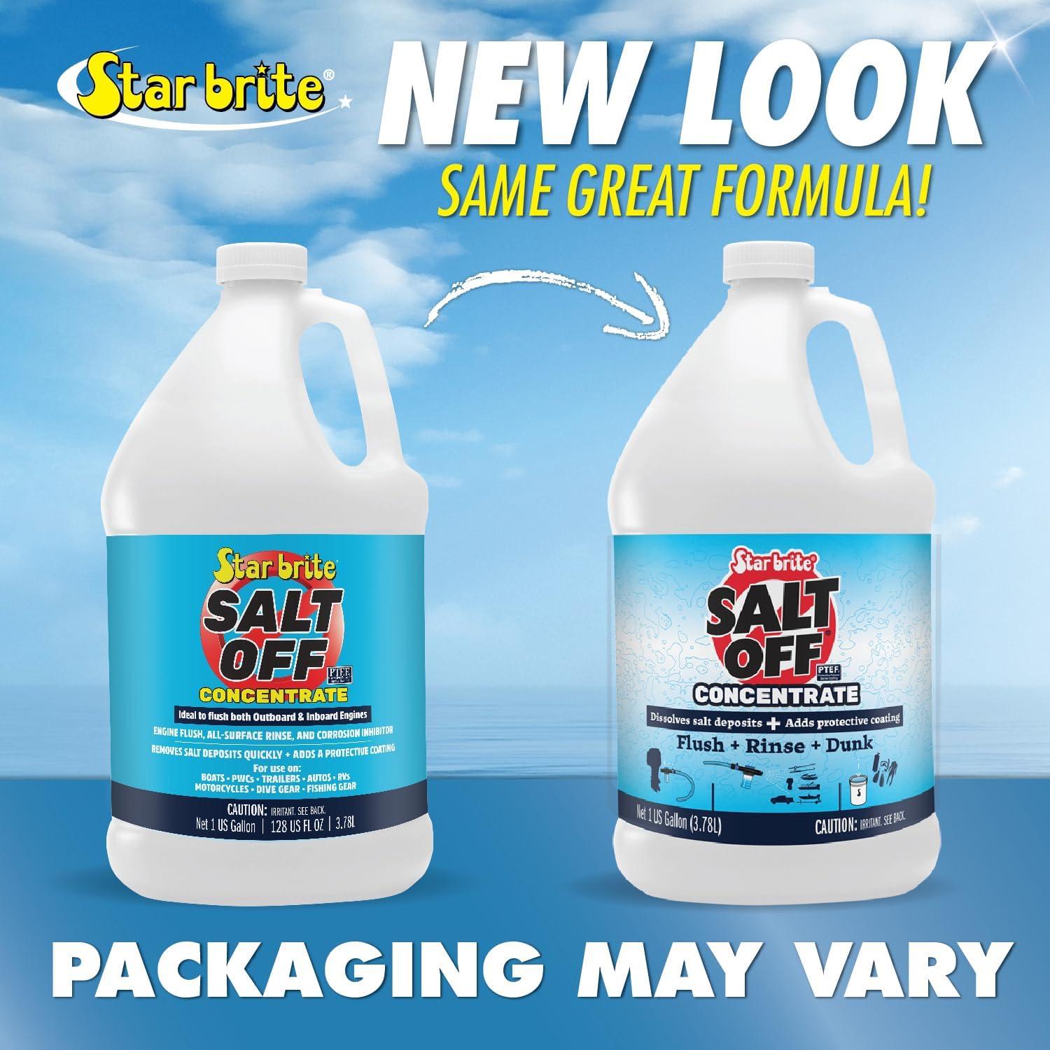 image:imageSTAR BRITE Salt Off Kit Applicator amp 32 OZ Concentrate for Marine Engine Flush amp Salt Removal on Boats Trailers Fishing Gear Dive Equipment and More1 Gallon Concentrate