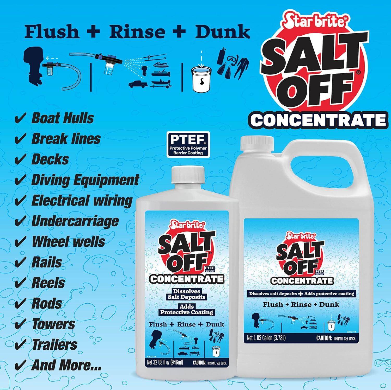 image:imageSTAR BRITE Salt Off Kit Applicator amp 32 OZ Concentrate for Marine Engine Flush amp Salt Removal on Boats Trailers Fishing Gear Dive Equipment and More32 Oz Concentrate
