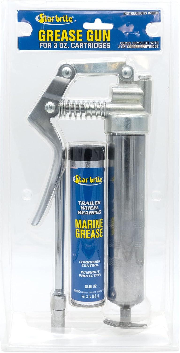 image:imageSTAR BRITE Trailer Wheel Bearing Grease NLG2 Advanced MarineGrade Protection Against Rust Corrosion amp Water WashoutGrease Gun W 3 OZ Cartridge