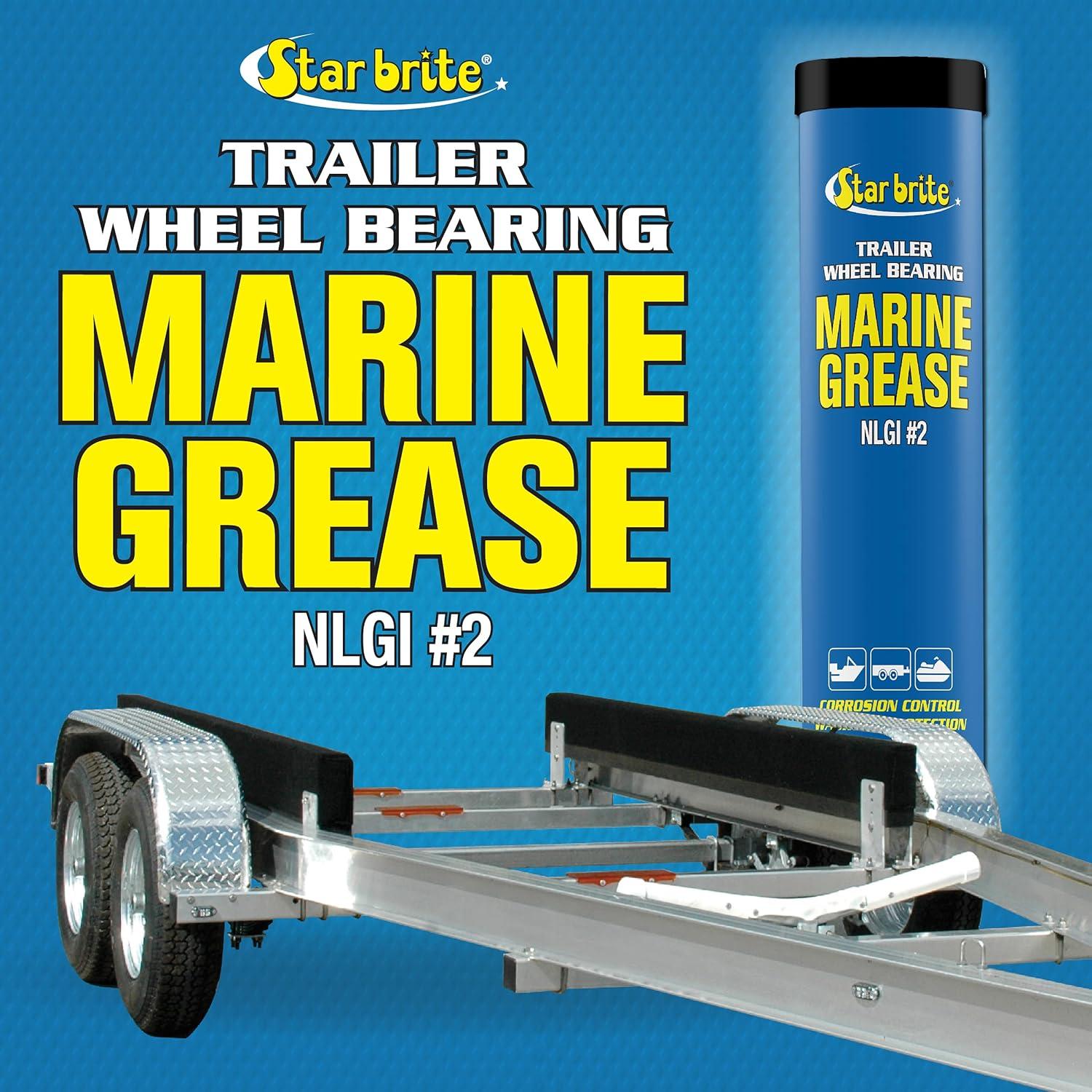 image:imageSTAR BRITE Trailer Wheel Bearing Grease NLG2 Advanced MarineGrade Protection Against Rust Corrosion amp Water WashoutGrease Gun W 3 OZ Cartridge