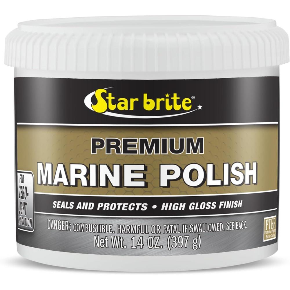 image:imageSTAR BRITE Premium Marine Polish Maximum UV Protection amp High Gloss Finish UV Inhibitors Stop Fading Chalking amp Oxidation While Repelling Water Stains amp Marine Deposits14 Oz Tub