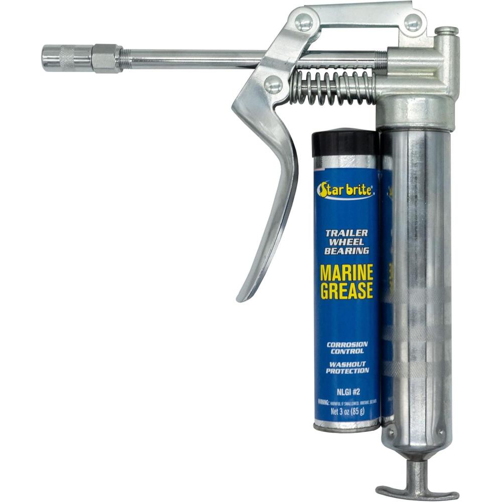image:imageSTAR BRITE Trailer Wheel Bearing Grease NLG2 Advanced MarineGrade Protection Against Rust Corrosion amp Water WashoutGrease Gun W 3 OZ Cartridge