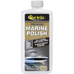 STAR BRITE Premium Marine Polish – Maximum UV Protection & High Gloss Finish – UV Inhibitors Stop Fading, Chalking & Oxidation While Repelling Water, Stains & Marine Deposits(16 Ounce)