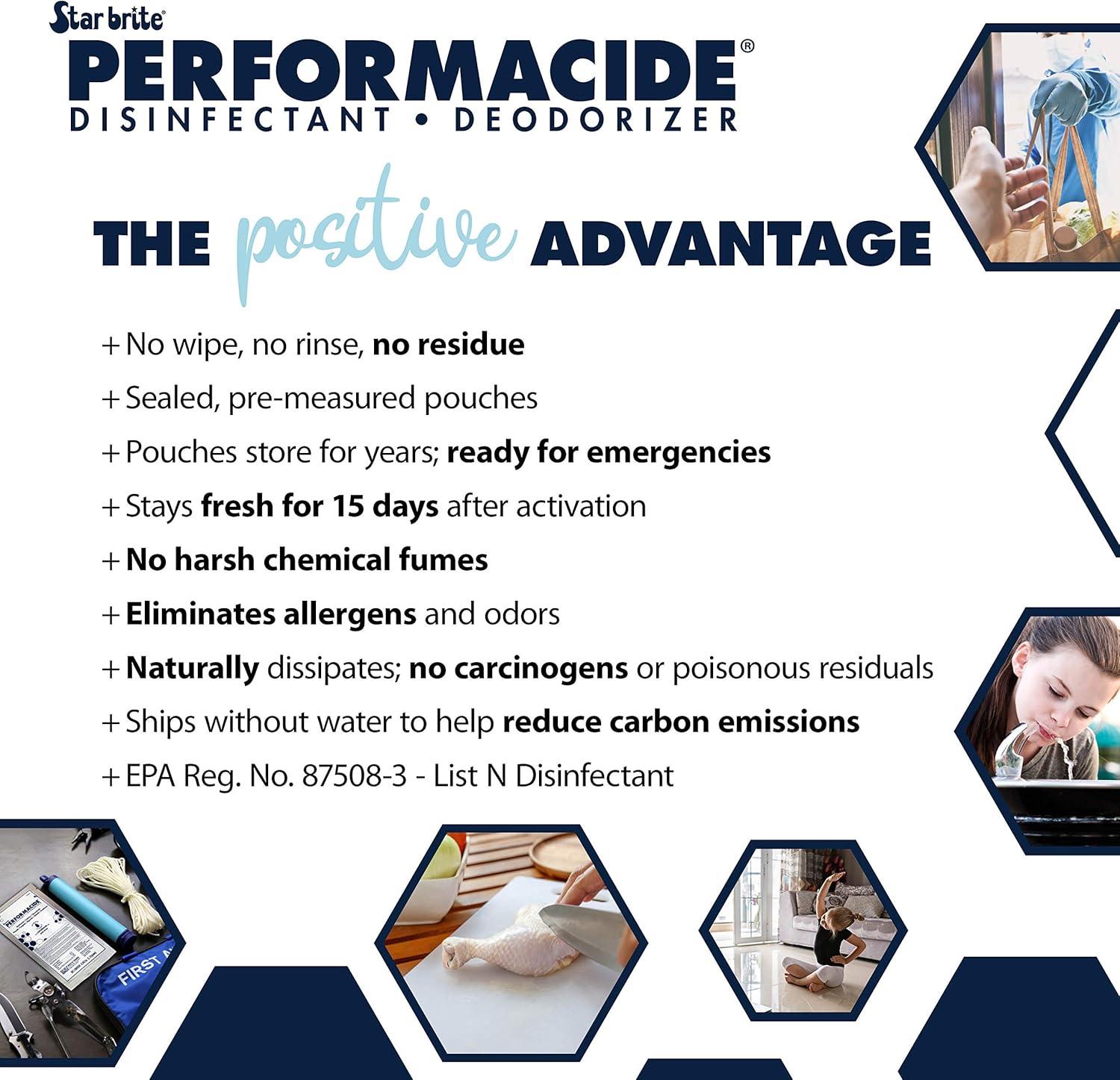 image:imagePerformacide Disinfectant Kills COVID19 Virus in 30 Seconds No Rinse No Wipe No Residue Just Add Water 32 OZ Single Kit 10203232 OZ 12 Pack Refill