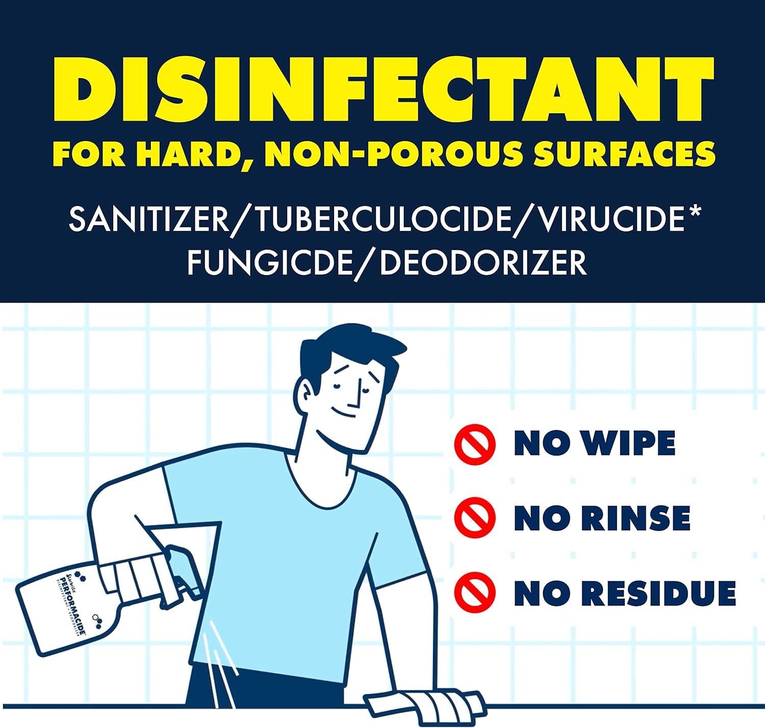 image:imagePerformacide Disinfectant Kills COVID19 Virus in 30 Seconds No Rinse No Wipe No Residue Just Add Water 32 OZ Single Kit 10203232 OZ Starter Kit