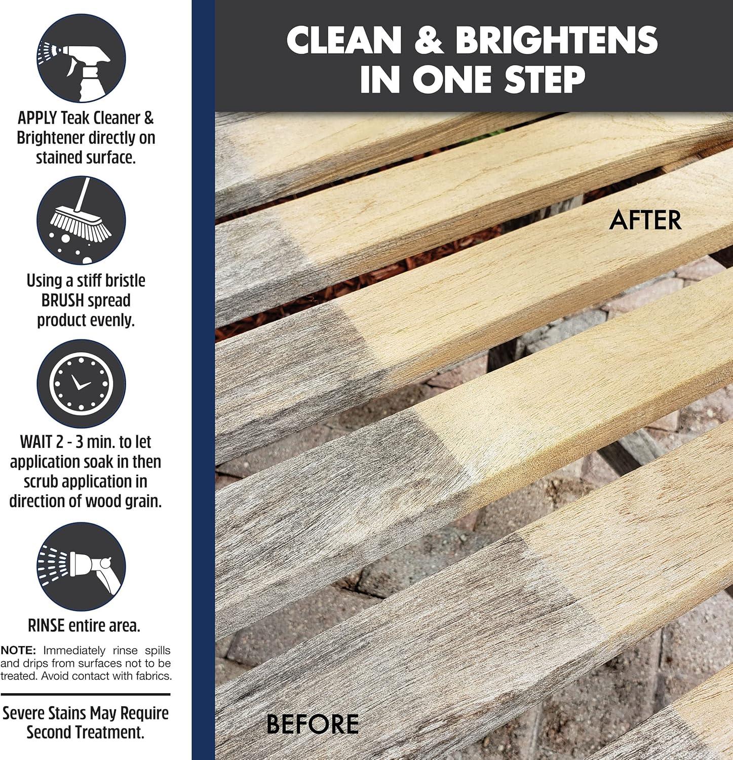 image:imageSTAR BRITE 2 STEP Teak Care Kit Preserve the Natural Beauty of Your Teak With Our Premium Oil amp Cleaner Combo Ideal for All Fine Woods Ensuring Deep Protection amp Vibrant Color32 OZ CleanerBrightener