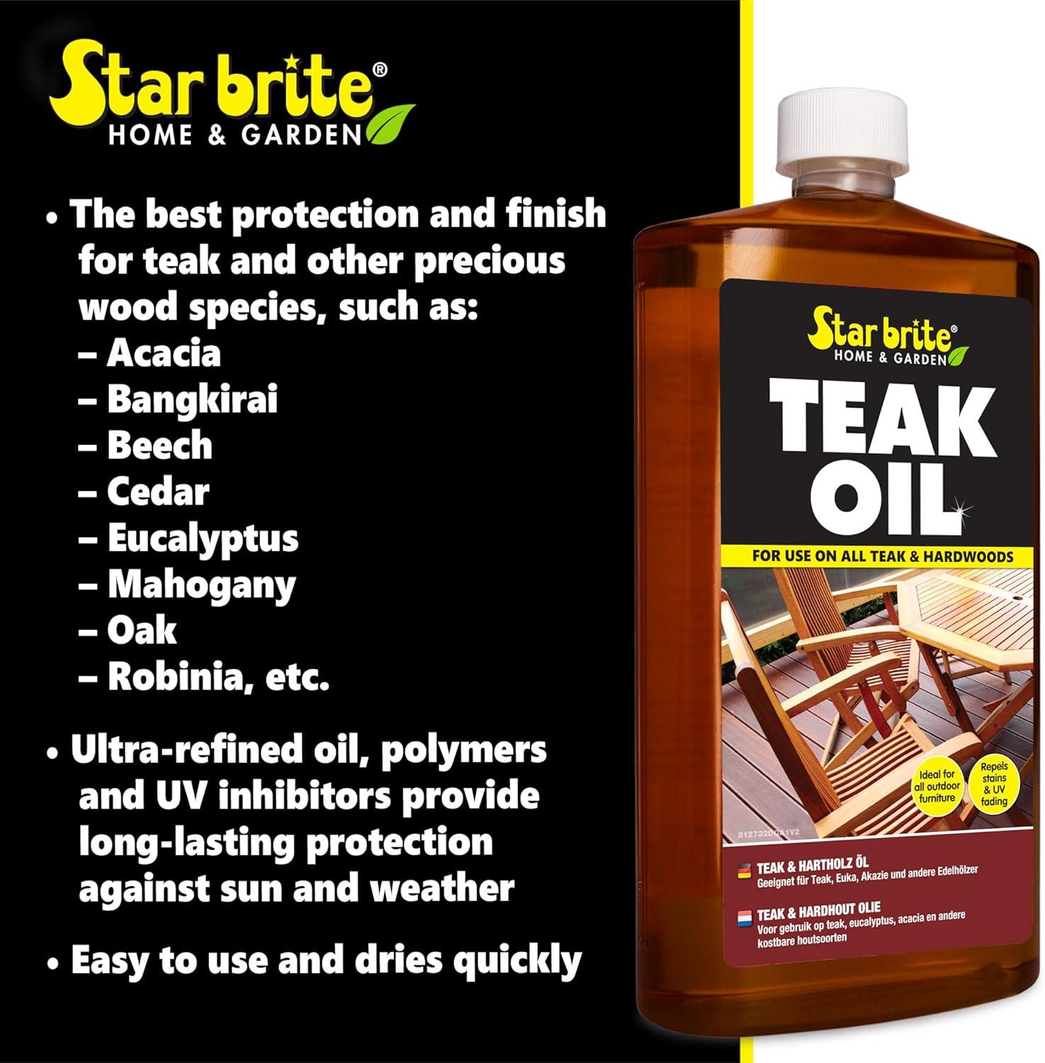 image:imageSTAR BRITE 2 STEP Teak Care Kit Preserve the Natural Beauty of Your Teak With Our Premium Oil amp Cleaner Combo Ideal for All Fine Woods Ensuring Deep Protection amp Vibrant Color32 OZ Complete Kit