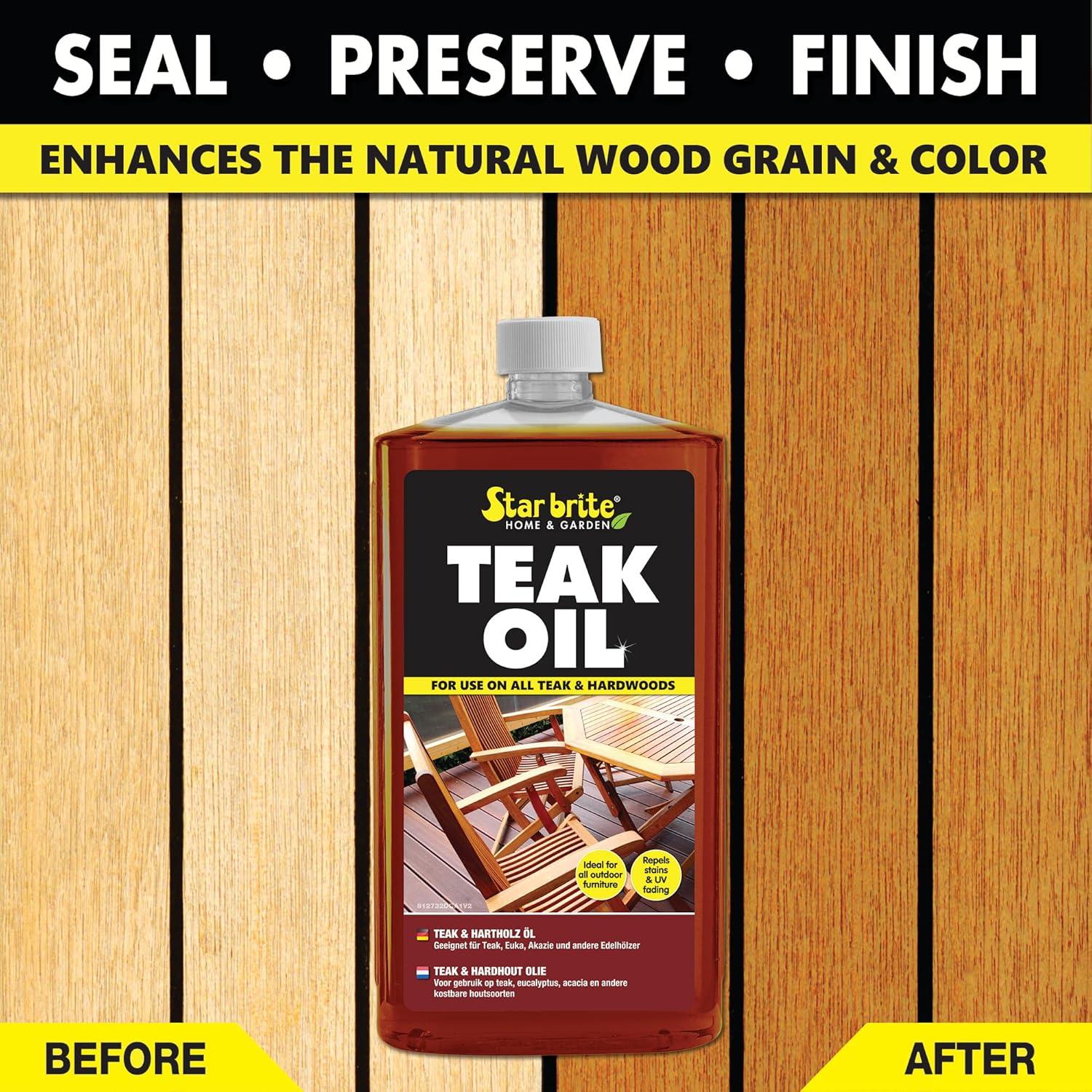 image:imageSTAR BRITE 2 STEP Teak Care Kit Preserve the Natural Beauty of Your Teak With Our Premium Oil amp Cleaner Combo Ideal for All Fine Woods Ensuring Deep Protection amp Vibrant Color32 OZ Complete Kit