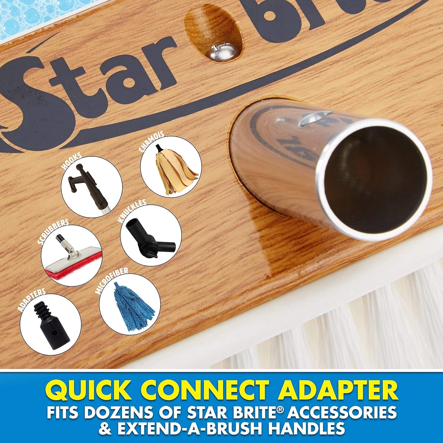 image:imageSTAR BRITE 8 Premium Cleaning Brush Synthetic Wood Block with HighDensity Star Prene Fibers for Smooth amp Painted Surfaces Fits Star brite ExtendABrush Handles Soft Bristle Yellow 040170White