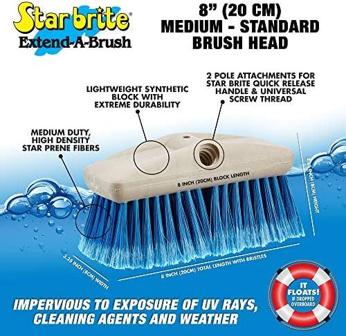 image:imageSTAR BRITE 8 Premium Cleaning Brush Synthetic Wood Block with HighDensity Star Prene Fibers for Smooth amp Painted Surfaces Fits Star brite ExtendABrush Handles Soft Bristle Yellow 040170Blue