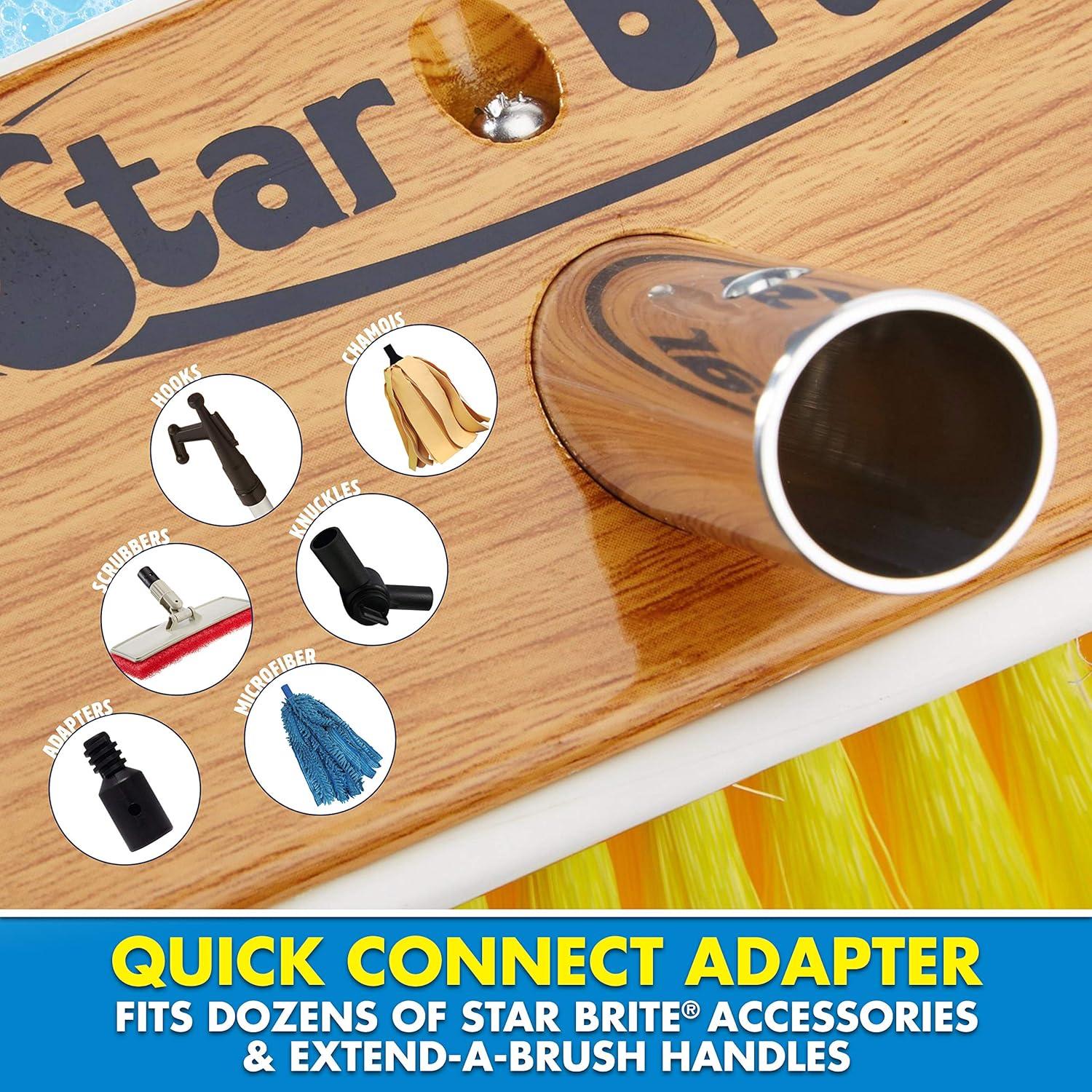 image:imageSTAR BRITE 8 Premium Cleaning Brush Synthetic Wood Block with HighDensity Star Prene Fibers for Smooth amp Painted Surfaces Fits Star brite ExtendABrush Handles Soft Bristle Yellow 040170Yellow