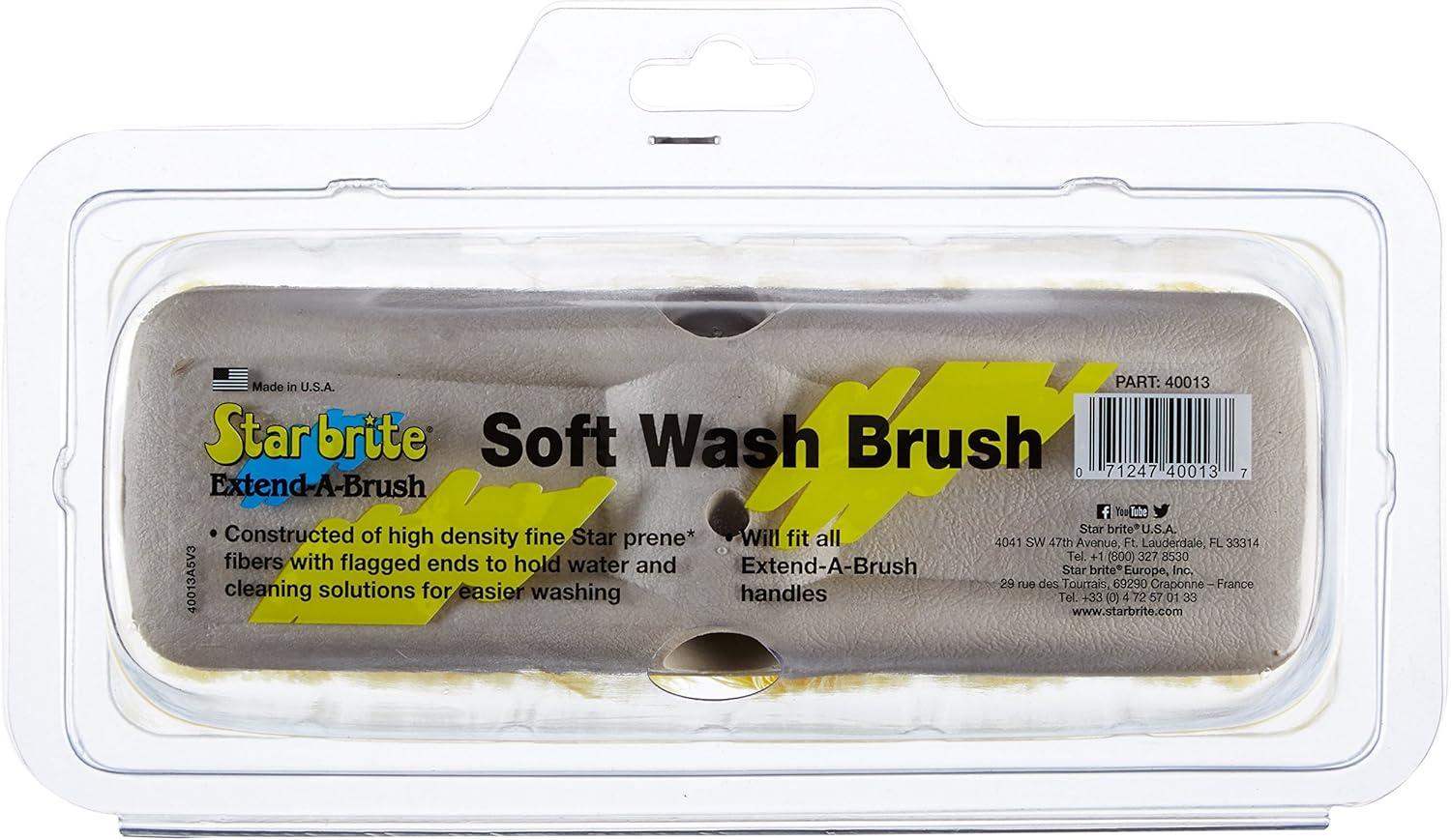 image:imageSTAR BRITE 8 Premium Cleaning Brush Synthetic Wood Block with HighDensity Star Prene Fibers for Smooth amp Painted Surfaces Fits Star brite ExtendABrush Handles Soft Bristle Yellow 040170Yellow