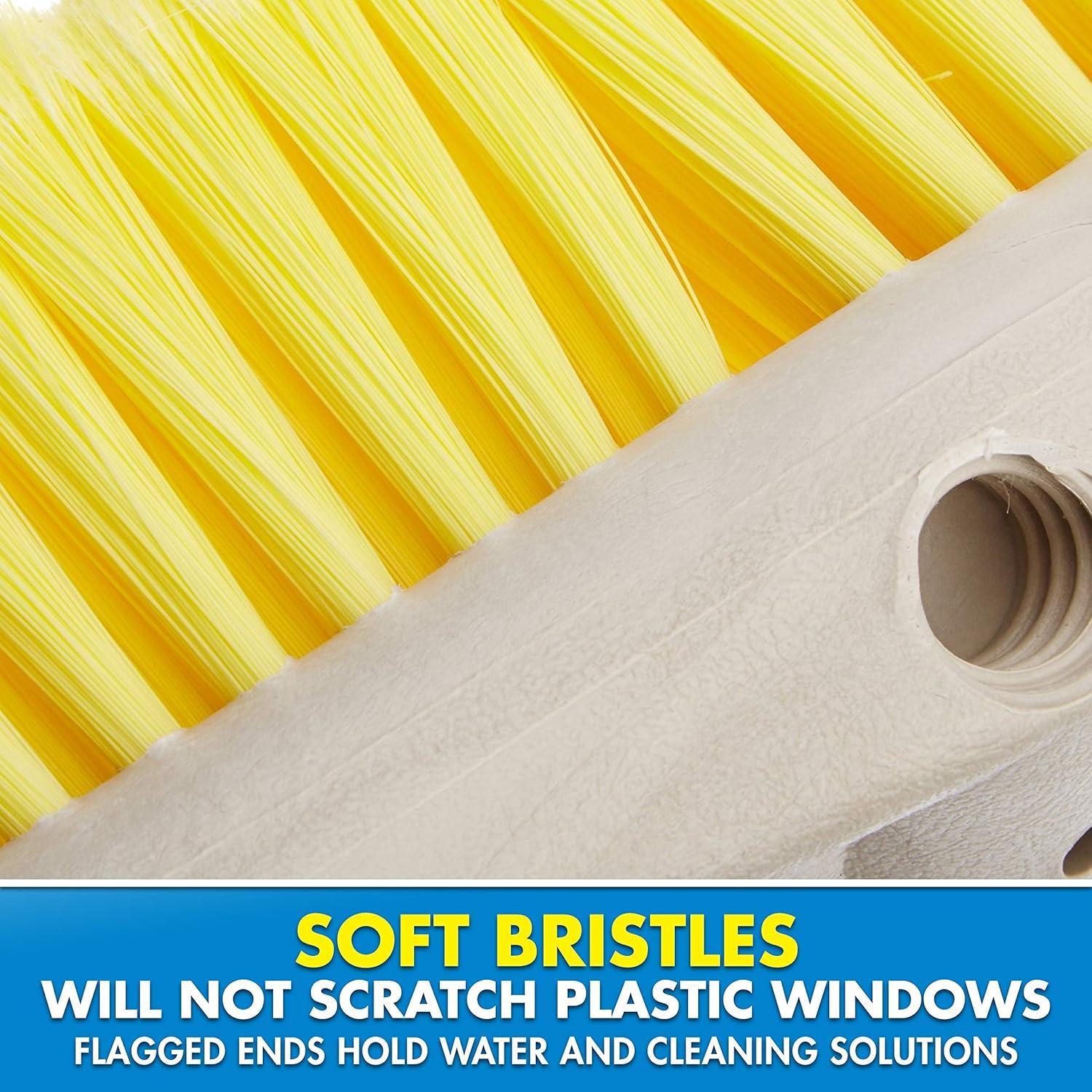 image:imageSTAR BRITE 8 Premium Cleaning Brush Synthetic Wood Block with HighDensity Star Prene Fibers for Smooth amp Painted Surfaces Fits Star brite ExtendABrush Handles Soft Bristle Yellow 040170Yellow