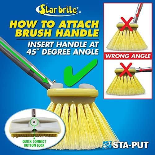 image:imageSTAR BRITE 8 Premium Cleaning Brush Synthetic Wood Block with HighDensity Star Prene Fibers for Smooth amp Painted Surfaces Fits Star brite ExtendABrush Handles Soft Bristle Yellow 040170Blue