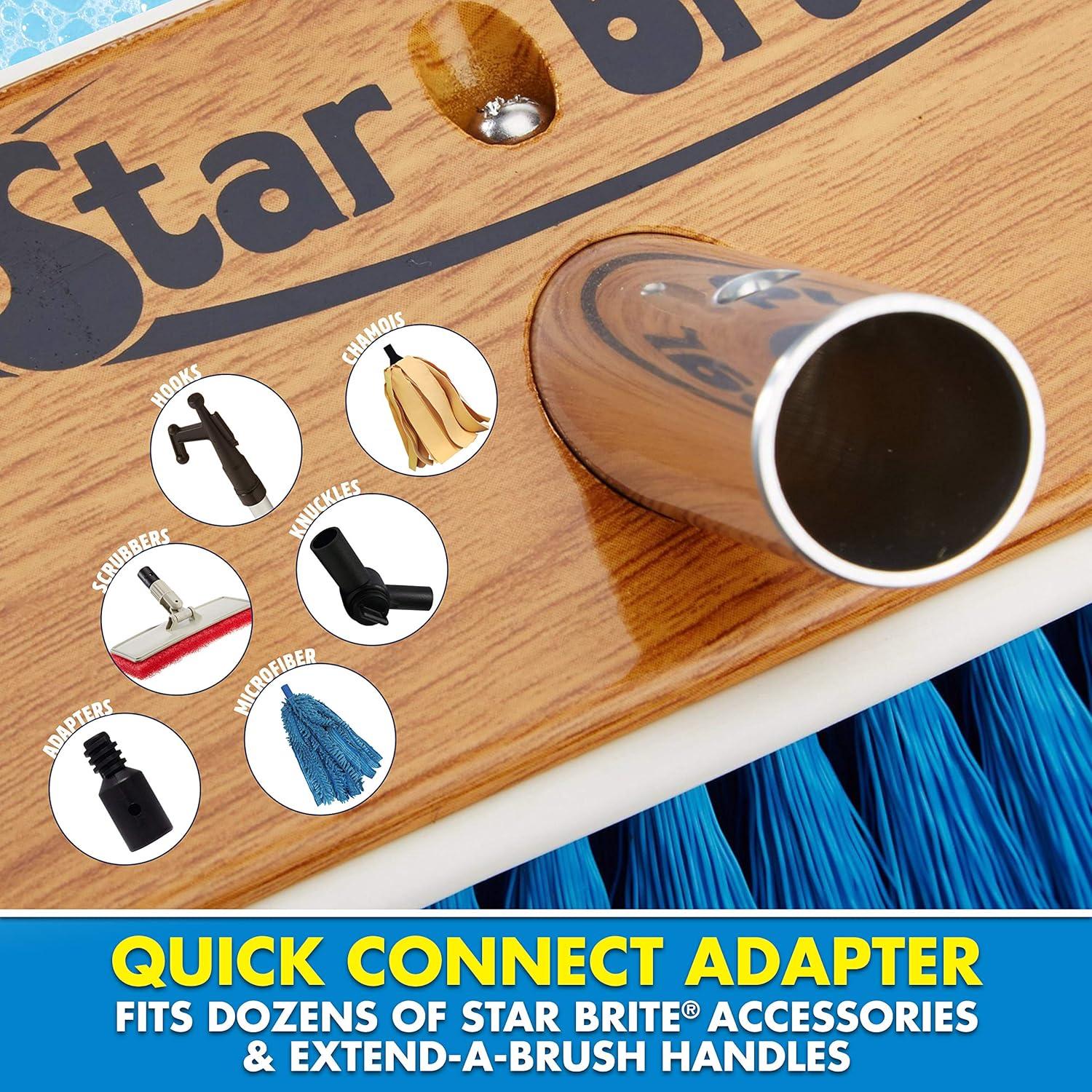 image:imageSTAR BRITE 8 Premium Cleaning Brush Synthetic Wood Block with HighDensity Star Prene Fibers for Smooth amp Painted Surfaces Fits Star brite ExtendABrush Handles Soft Bristle Yellow 040170Blue