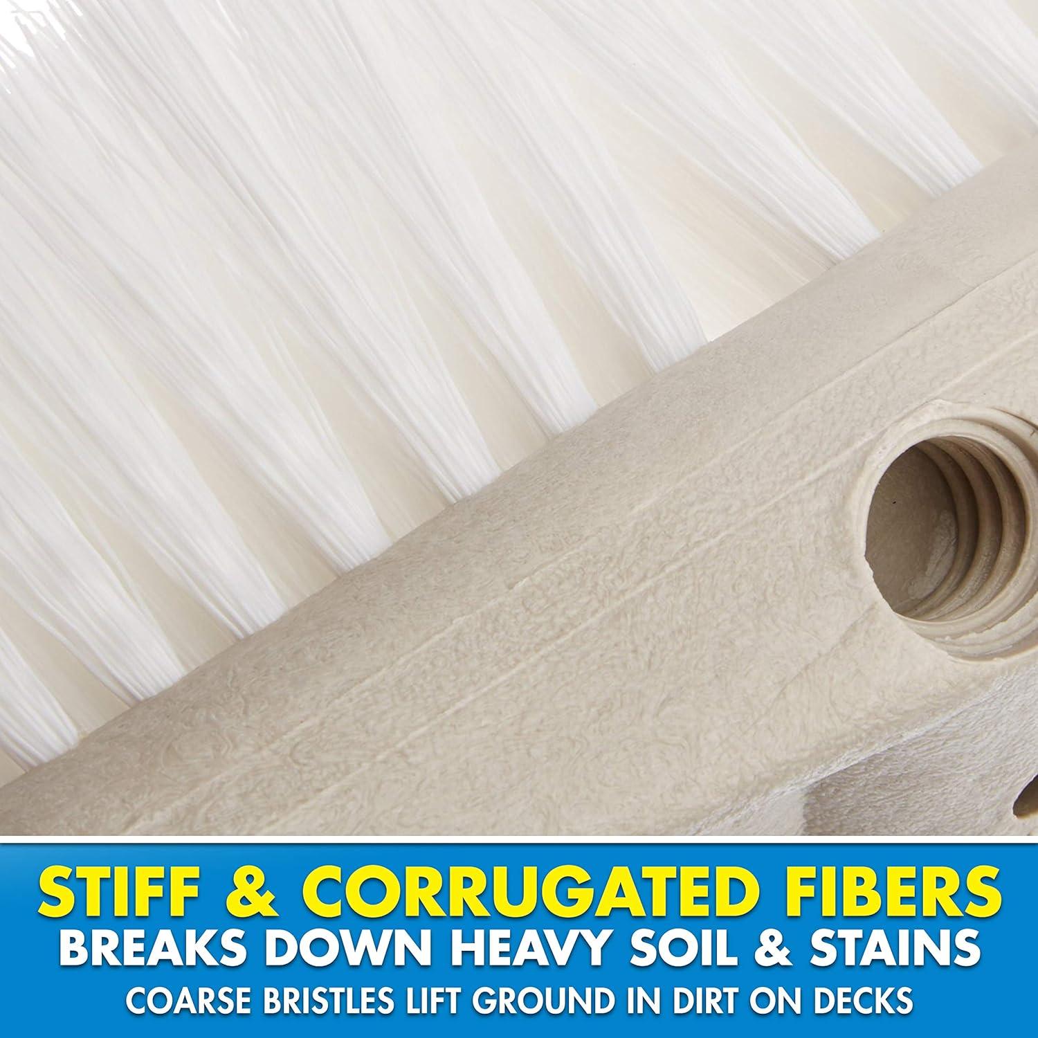 image:imageSTAR BRITE 8 Premium Cleaning Brush Synthetic Wood Block with HighDensity Star Prene Fibers for Smooth amp Painted Surfaces Fits Star brite ExtendABrush Handles Soft Bristle Yellow 040170White