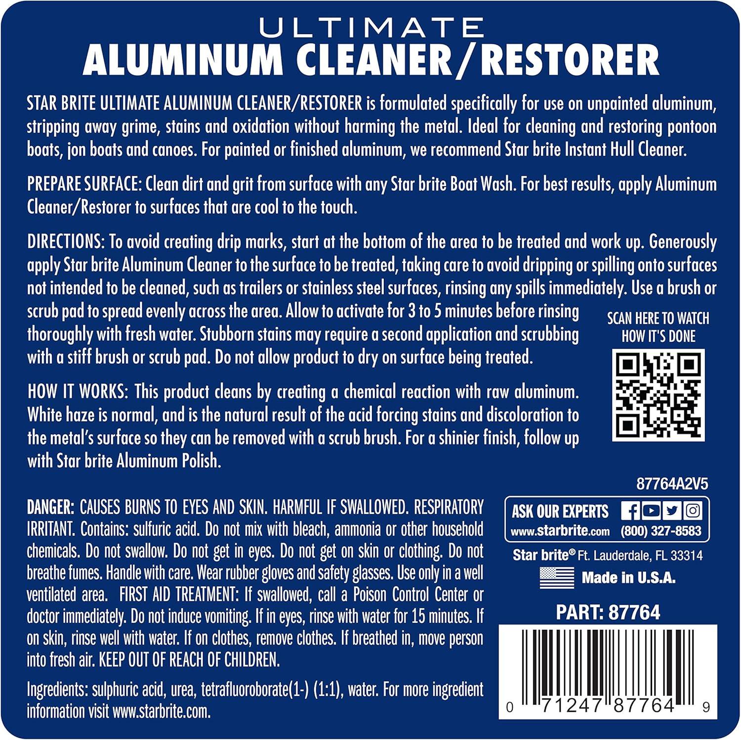 image:imageSTAR BRITE 87764 Ultimate Aluminum Cleaner amp Restorer Safely Clean Pontoon Boats Jon Boats amp Canoes 64 oz64 Oz No Sprayer