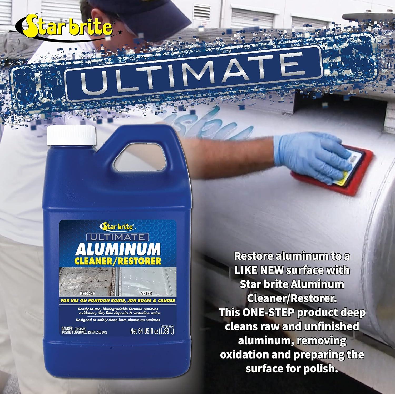 image:imageSTAR BRITE 87764 Ultimate Aluminum Cleaner amp Restorer Safely Clean Pontoon Boats Jon Boats amp Canoes 64 oz64 Oz With Sprayer