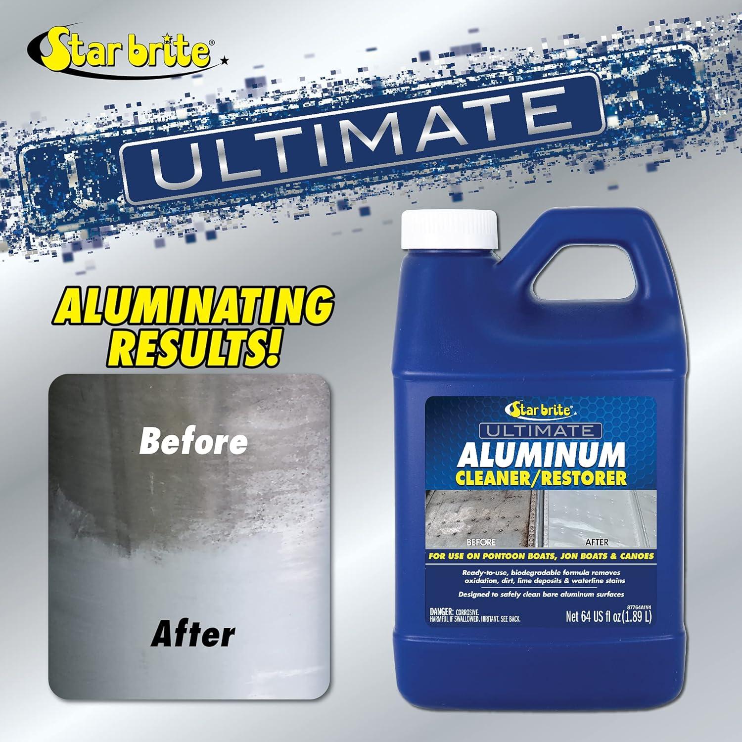 image:imageSTAR BRITE 87764 Ultimate Aluminum Cleaner amp Restorer Safely Clean Pontoon Boats Jon Boats amp Canoes 64 oz64 Oz With Sprayer