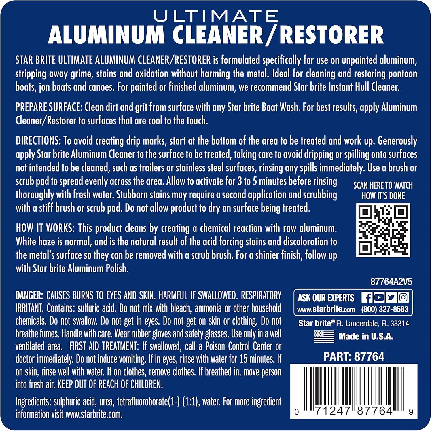 image:imageSTAR BRITE 87764 Ultimate Aluminum Cleaner amp Restorer Safely Clean Pontoon Boats Jon Boats amp Canoes 64 oz64 Oz With Sprayer