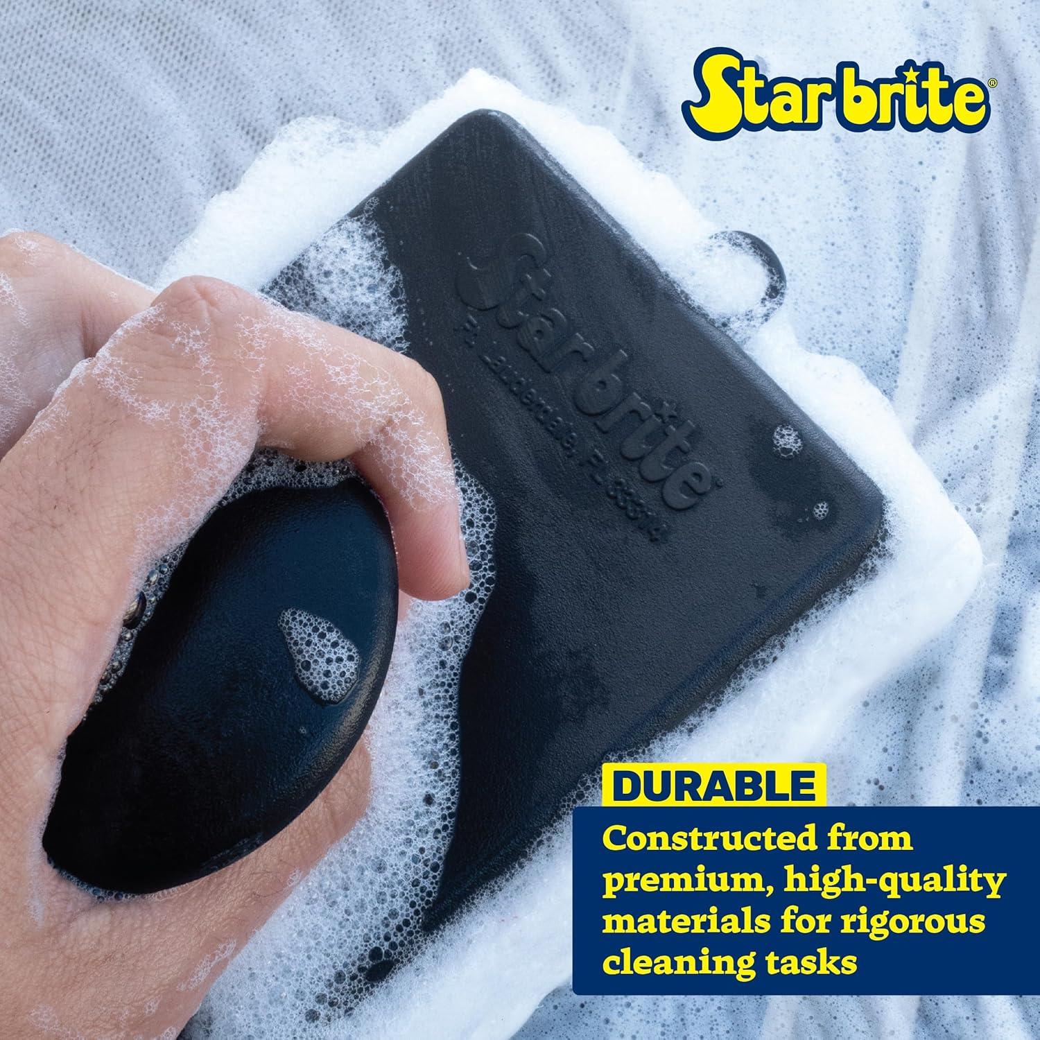image:imageSTAR BRITE AllPurpose Medium Red Scrubber Pad Available in Medium Fine amp Coarse Textures with Ergonomic Handle for Boats Teak and Outdoor Cleaning 040021PMedium