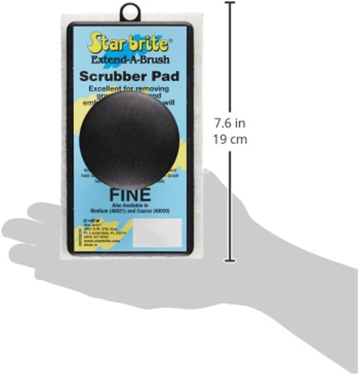 image:imageSTAR BRITE AllPurpose Medium Red Scrubber Pad Available in Medium Fine amp Coarse Textures with Ergonomic Handle for Boats Teak and Outdoor Cleaning 040021PMedium