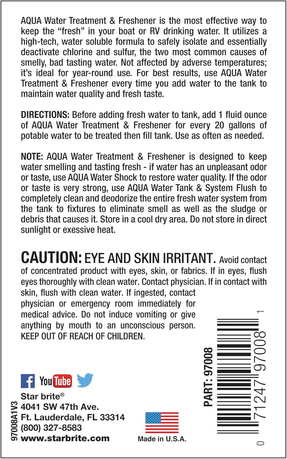image:imageSTAR BRITE Aqua Water Freshener Treat amp Maintain Superior Fresh Tasting Drinking Water in Boats RVs amp Potable SystemsWater Treatment 8 OZ