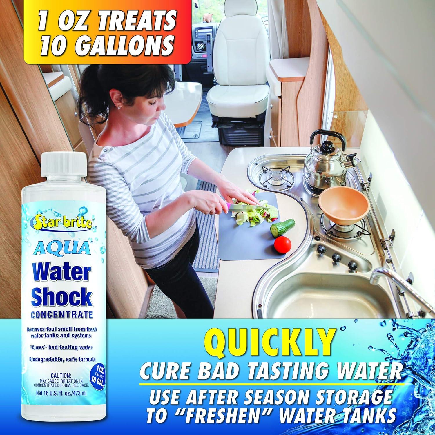 image:imageSTAR BRITE Aqua Water Shock for Boats amp RVs Instant Odor amp Bad Taste Remover for Potable Water 16 Ounce 097116