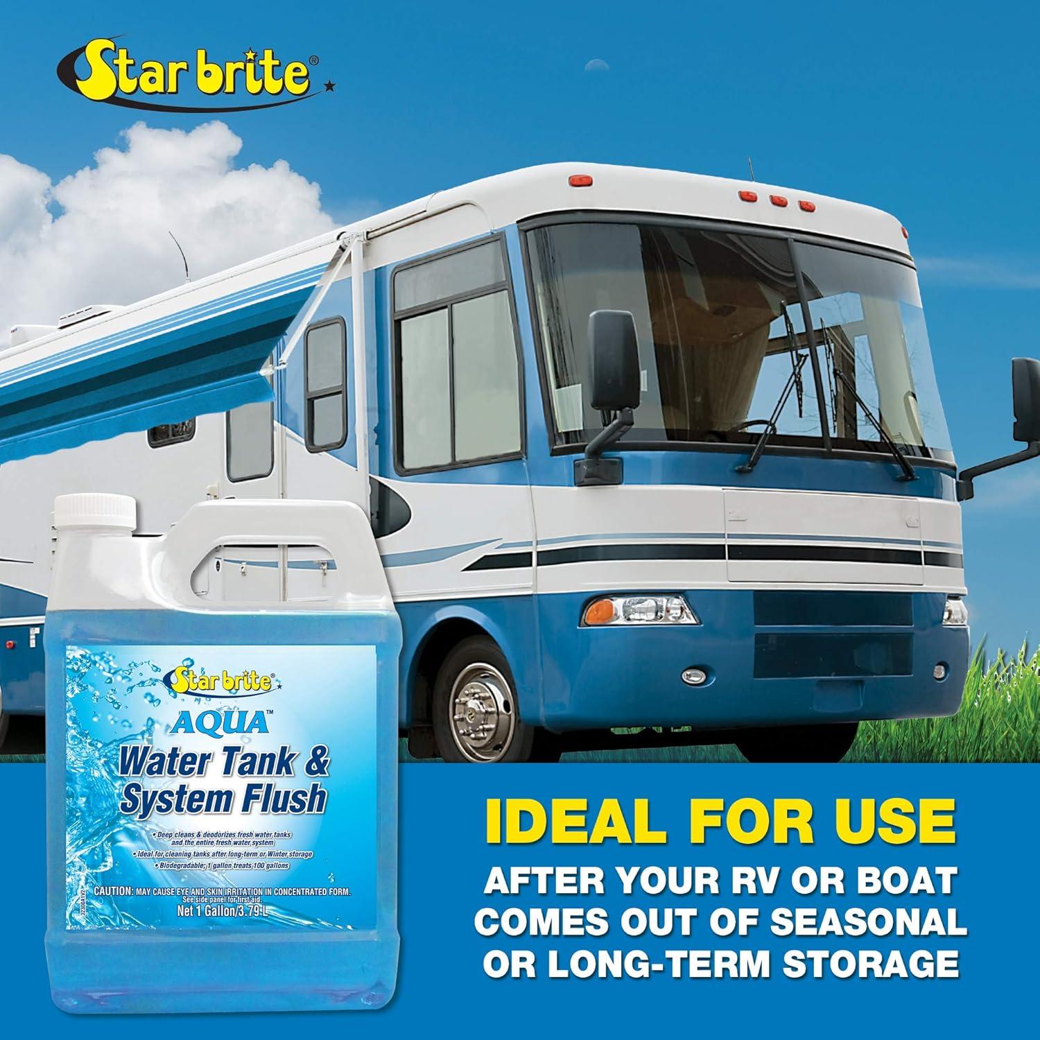 image:imageSTAR BRITE Aqua Water Tank amp System Flush Deep Cleans amp Deodorizes Fresh Water Tanks amp Entire Drinking Water System Ideal for Boats amp RVs Coming Out of Storage 1 GAL 032300