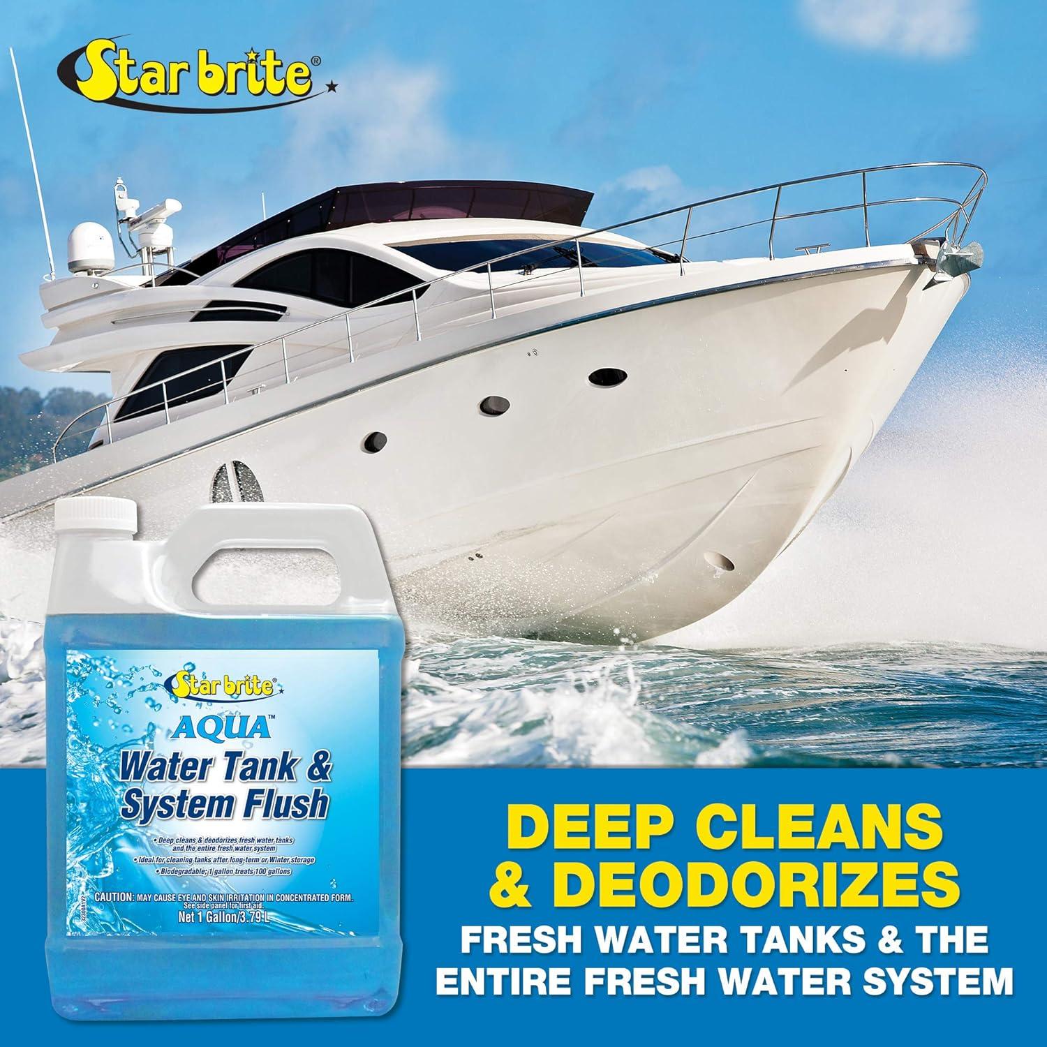 image:imageSTAR BRITE Aqua Water Tank amp System Flush Deep Cleans amp Deodorizes Fresh Water Tanks amp Entire Drinking Water System Ideal for Boats amp RVs Coming Out of Storage 1 GAL 032300