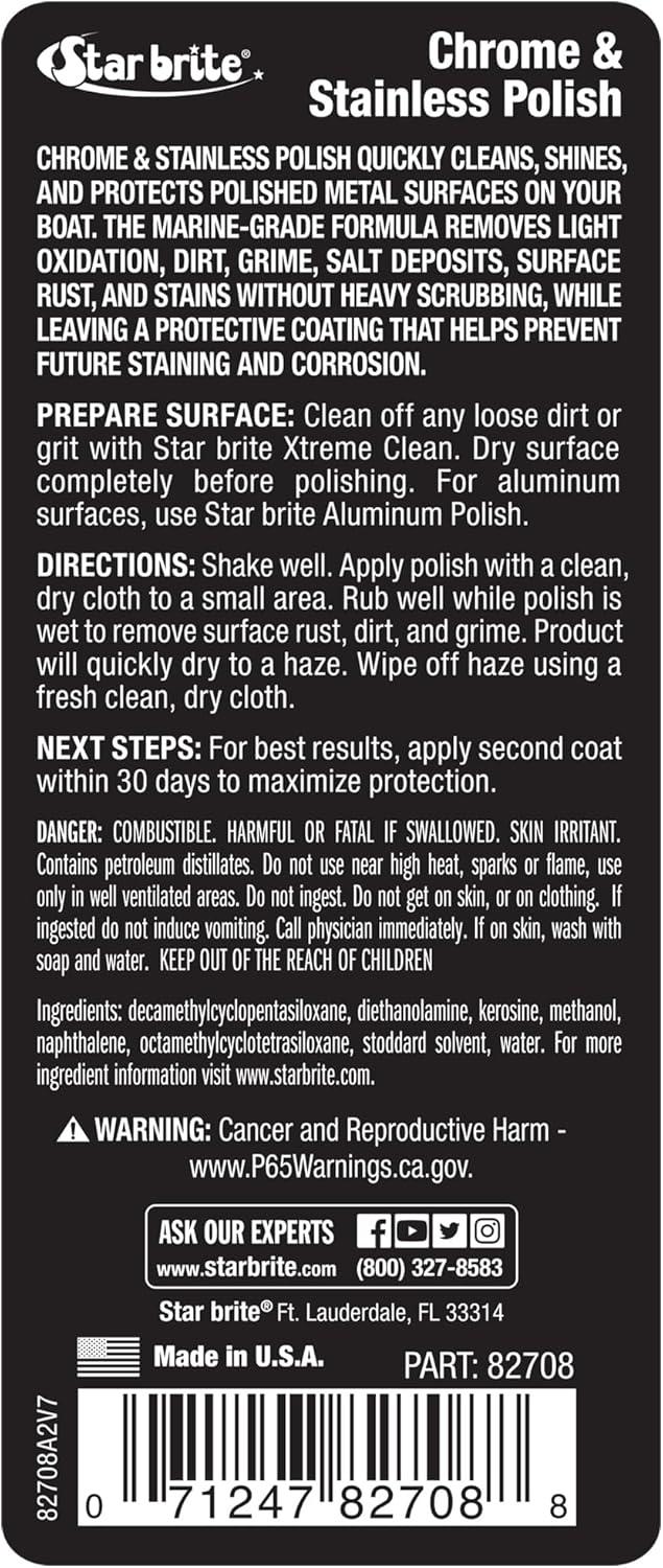 image:imageSTAR BRITE Chrome amp Stainless Polish Marine Grade Formula Protects Against Pitting Salt Deposits Staining amp Rust on Chrome Stainless Steel Copper Tin amp Brass 082708