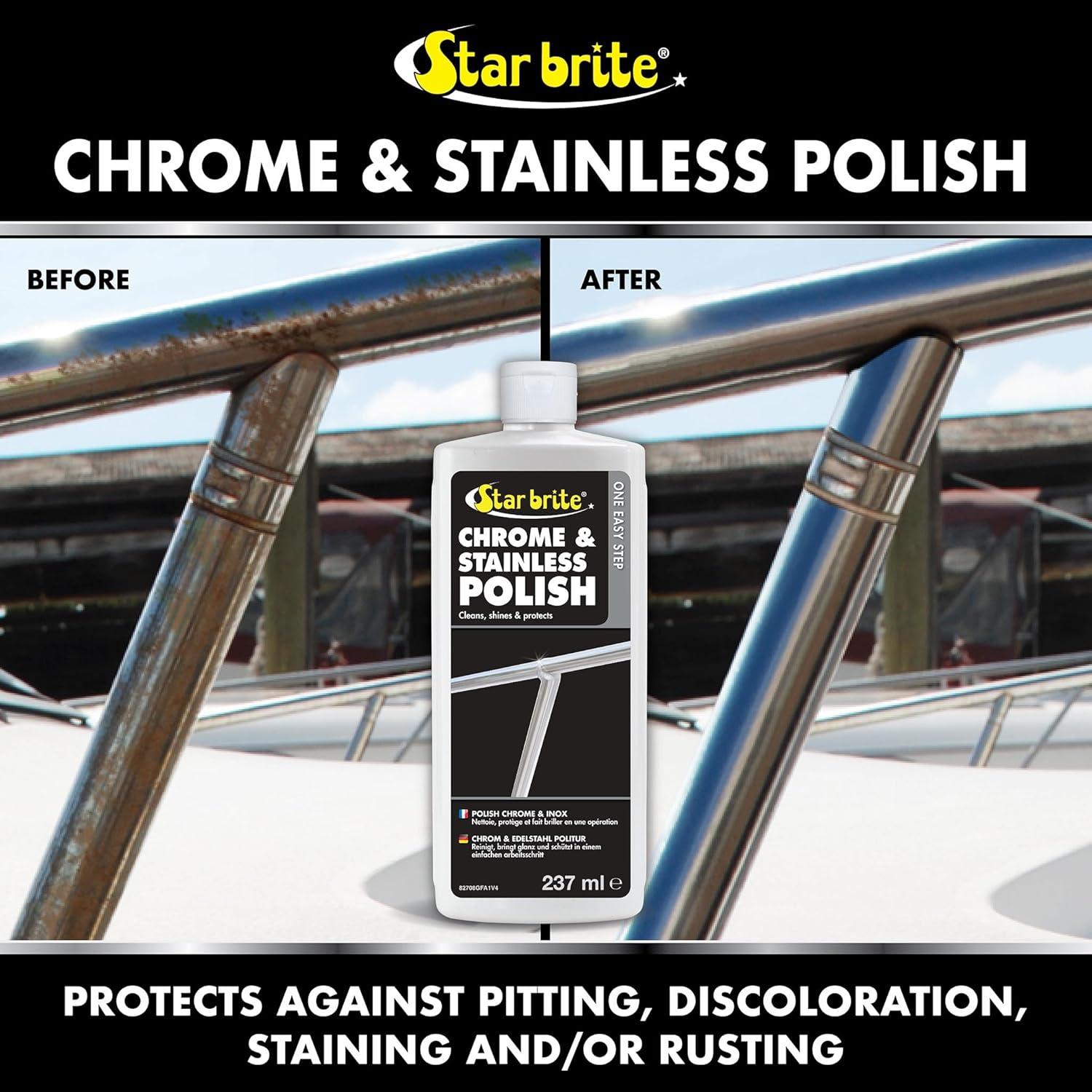 image:imageSTAR BRITE Chrome amp Stainless Polish Marine Grade Formula Protects Against Pitting Salt Deposits Staining amp Rust on Chrome Stainless Steel Copper Tin amp Brass 082708