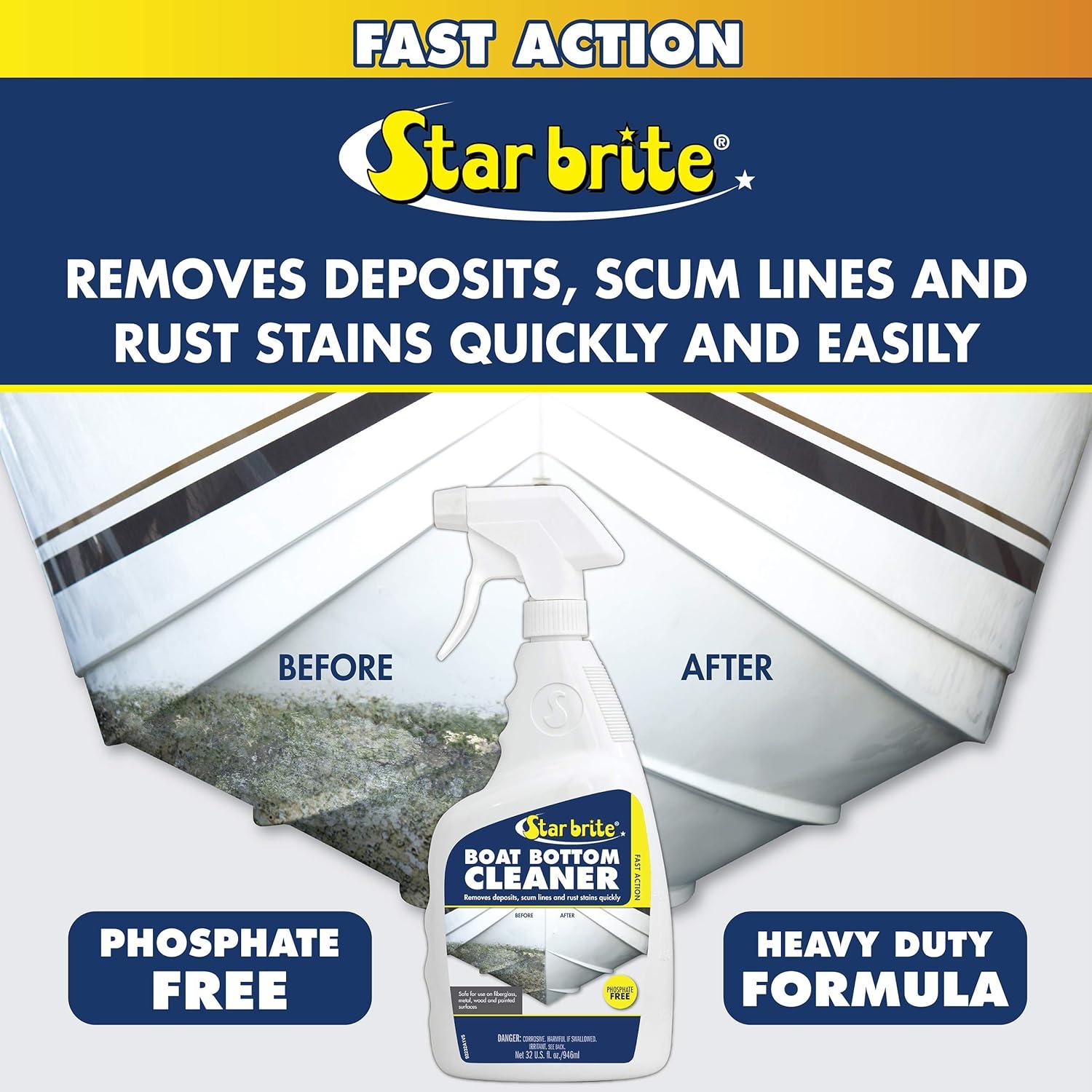 image:imageSTAR BRITE Heavy Duty Boat Bottom Cleaner Remove Tough Deposits Scum Lines amp Rust Stains Quickly amp Easily from Boat Hull Safe for Fiberglass Wood Iron amp Painted Surface1 Gallon