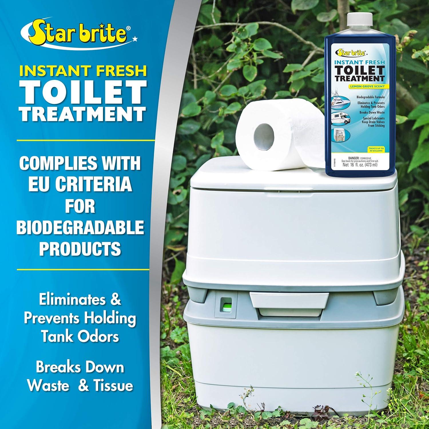 image:imageSTAR BRITE Instant Fresh Toilet Treatment Concentrate Eliminates amp Prevents Holding Tank Odors Biodegradable Lemon Scent 16 OZ 071716Lemon