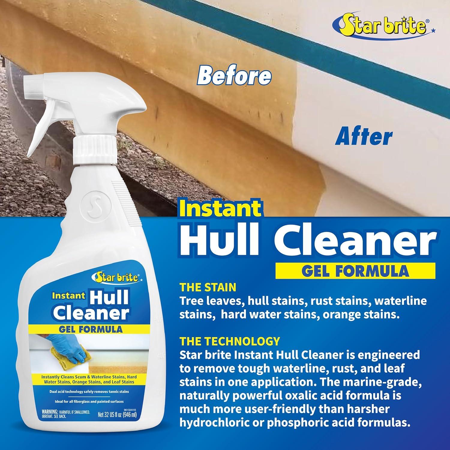 image:imageSTAR BRITE Instant Hull Cleaner 32 Oz Gel Spray Easily Remove Stains Scum Lines amp Grime on Boat Hulls Fiberglass Plastic amp Painted Surfaces Easy to Use Formula 09613232 Fl Oz Pack of 1