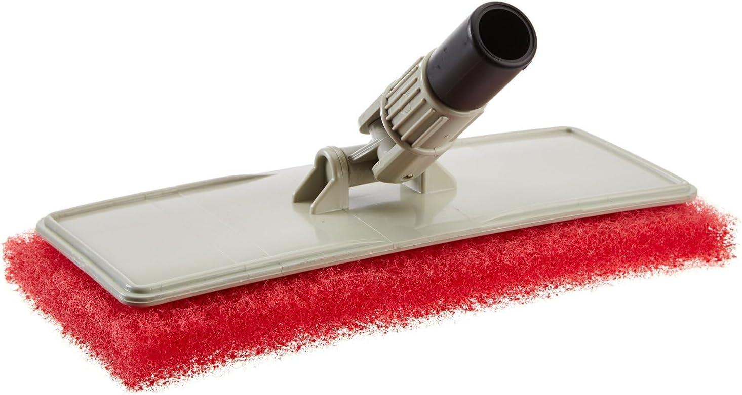image:imageSTAR BRITE Large Scrub Pad with Flexible Head Scrubber Medium Texture Red Attach to Extension Handle for an Extra 310 of Reach 040124Flex Head Scrubber WRed Pad