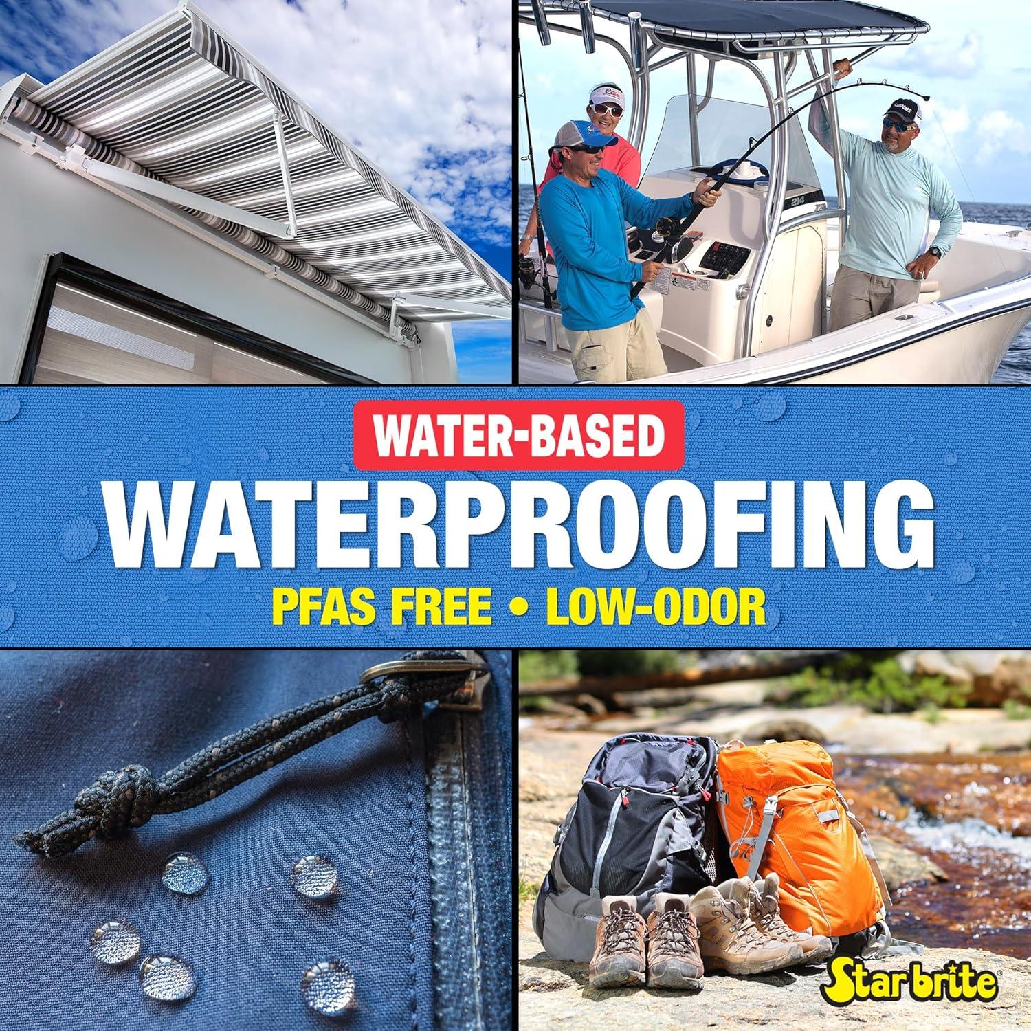 image:imageSTAR BRITE LowOdor WaterBased Waterproofing Adds And Restores WaterRepellency And UV Protection To New Delicate Aged Worn Or SunDamaged Fabrics1 Gallon