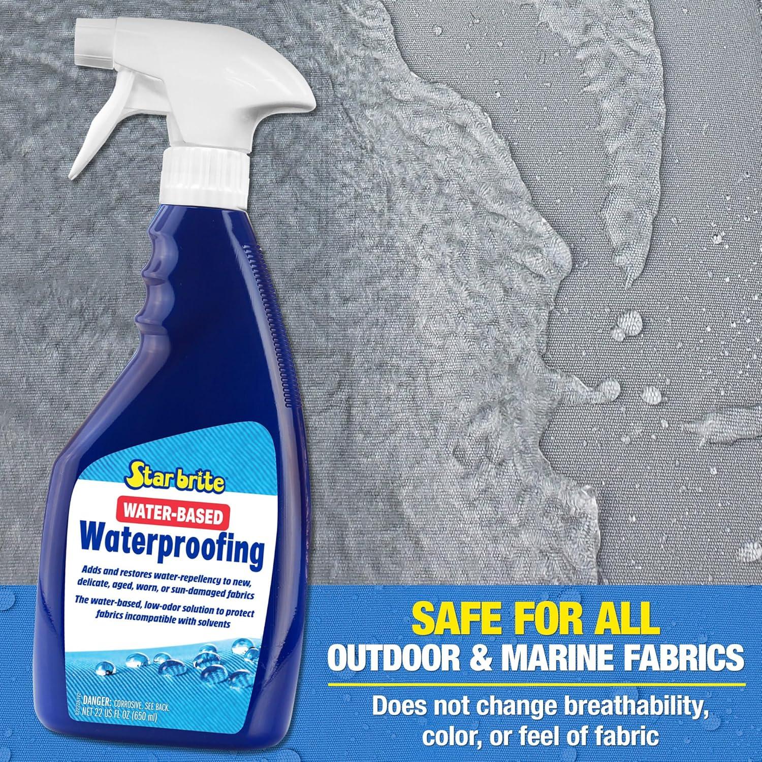 image:imageSTAR BRITE LowOdor WaterBased Waterproofing Adds And Restores WaterRepellency And UV Protection To New Delicate Aged Worn Or SunDamaged Fabrics1 Gallon