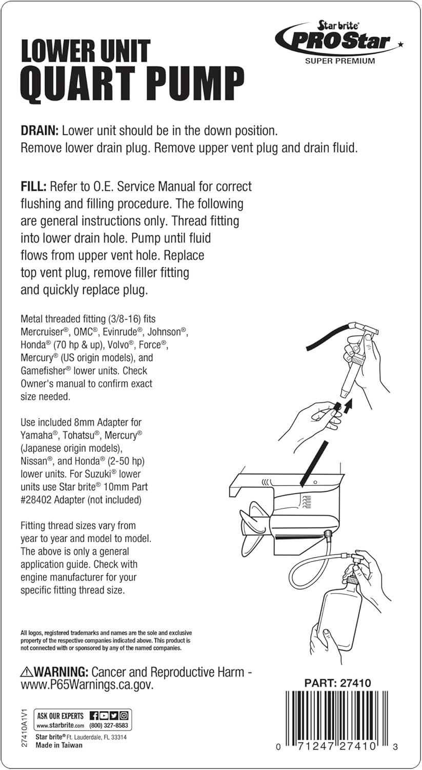 image:imageSTAR BRITE Lower Unit Pail Pump