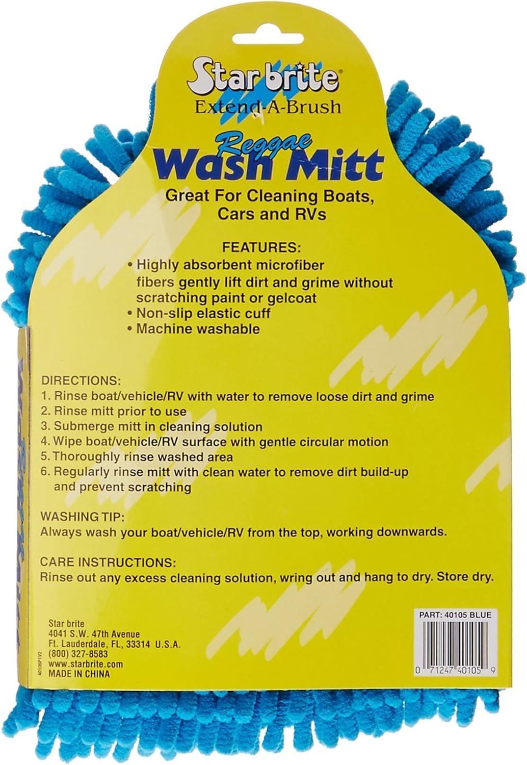 image:imageSTAR BRITE Microfiber Reggae Wash Mitt Blue 040105
